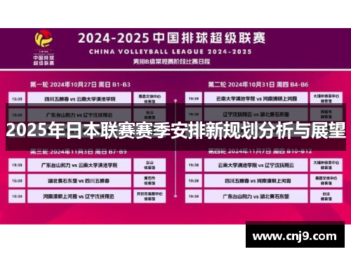 2025年日本联赛赛季安排新规划分析与展望