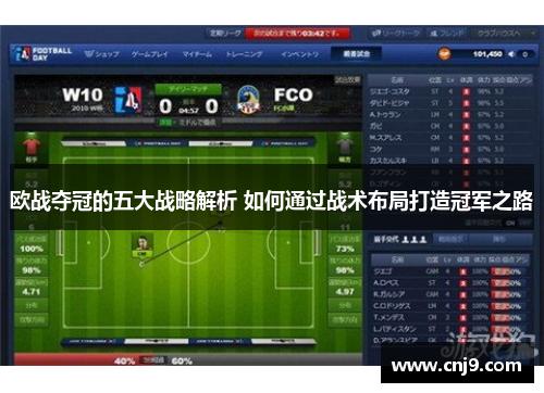 欧战夺冠的五大战略解析 如何通过战术布局打造冠军之路