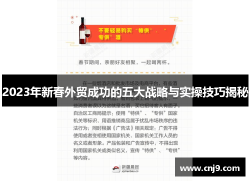 2023年新春外贸成功的五大战略与实操技巧揭秘